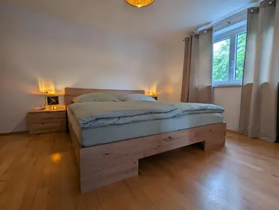 Ein Bett oder Betten in einem Zimmer der Unterkunft Ferienwohnung Apimundi