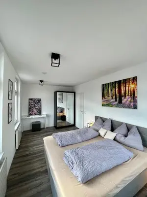 Ein Bett oder Betten in einem Zimmer der Unterkunft Penthouse im Zentrum von Bregenz