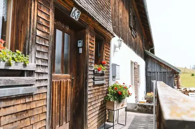 Ein Balkon oder eine Terrasse in der Unterkunft Haus Berchtold am Hüttersberg