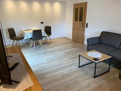 Ein Sitzbereich in der Unterkunft Ferienwohnungen Hörmann