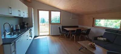 Küche/Küchenzeile in der Unterkunft Ferienwohnung Sapatho