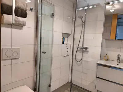 Ein Badezimmer in der Unterkunft Wohnung *AusZeit*