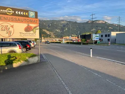 Ein allgemeiner Bergblick oder ein Berglick von der Ferienwohnung aus