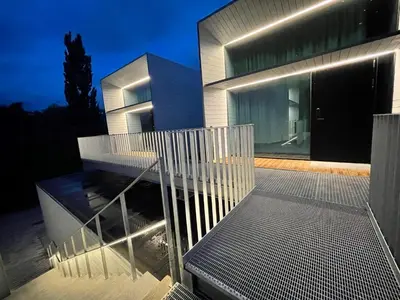 Ein Balkon oder eine Terrasse in der Unterkunft Chalet Park by Maier Höchst