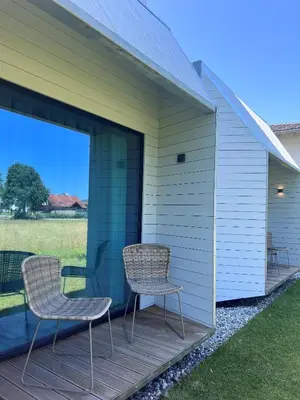 Das Gebäude in dem sich das Aparthotel befindet