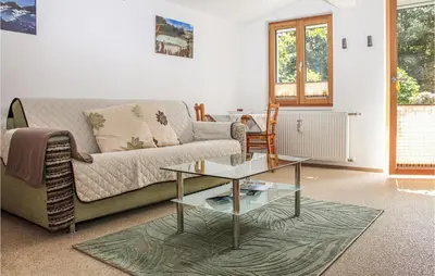 Ein Sitzbereich in der Unterkunft Ferienwohnung - Wald Am Arlb