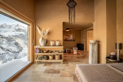 Ein Bett oder Betten in einem Zimmer der Unterkunft Chalet Frederik