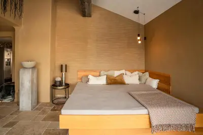 Ein Bett oder Betten in einem Zimmer der Unterkunft Chalet Frederik