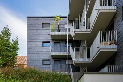 Das Gebäude in dem sich die Ferienwohnung befindet