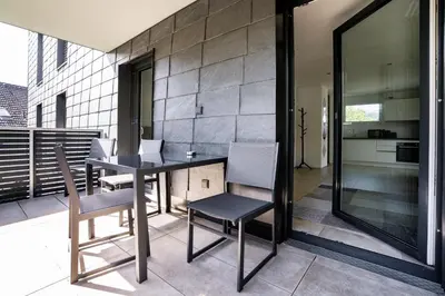 Ein Balkon oder eine Terrasse in der Unterkunft homy City Lodge in Feldkirch, Grenznähe und doch Zentral