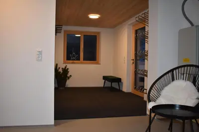 Ein Sitzbereich in der Unterkunft Ferienwohnung BergTraum