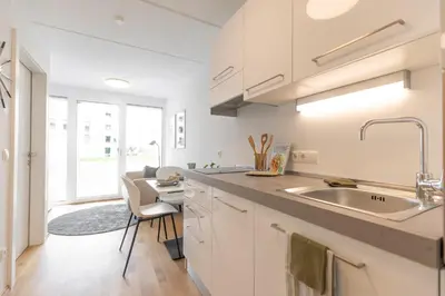 Küche/Küchenzeile in der Unterkunft Smart Living Dornbirn