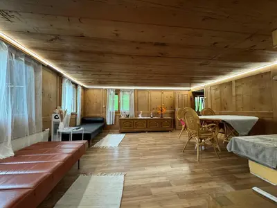 Ein Sitzbereich in der Unterkunft Freundliche 2-Zimmer-Erdgeschosswohnung mit Garten in Seeberg