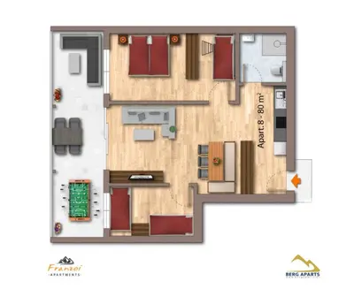 Grundriss der Unterkunft Berg Aparts Faschina - 08 - b42792