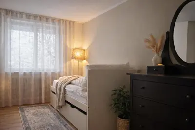Ein Bett oder Betten in einem Zimmer der Unterkunft Haus am Bodensee