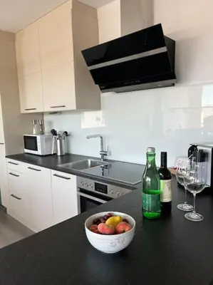 Küche/Küchenzeile in der Unterkunft Sonnige Wohnung mit schöner Aussicht in Wolfurt