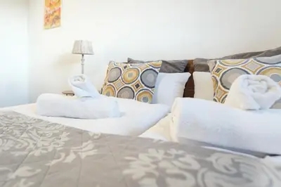 Ein Bett oder Betten in einem Zimmer der Unterkunft Cocoon Studio