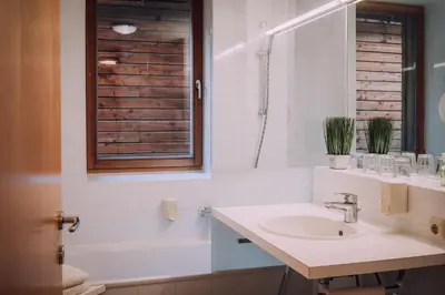 Ein Badezimmer in der Unterkunft Apartment Auenfeld