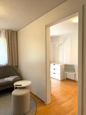 Ein Sitzbereich in der Unterkunft Bauernchalet Alois
