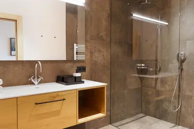 Ein Badezimmer in der Unterkunft Heimat 1495m Appartement TYP 2