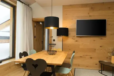 TV/Unterhaltungsangebot in der Unterkunft Heimat 1495m Appartement TYP 4