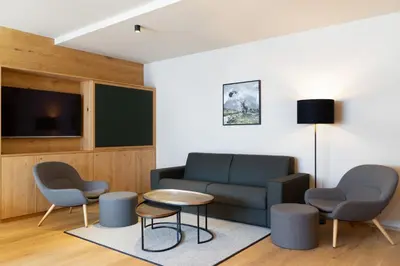 Ein Sitzbereich in der Unterkunft Heimat 1495m Appartement TYP 5