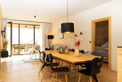 Ein Sitzbereich in der Unterkunft Heimat 1495m Appartement TYP 6