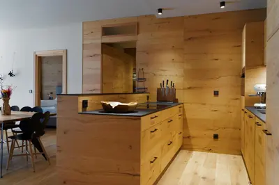Küche/Küchenzeile in der Unterkunft Heimat 1495m Appartement TYP 6