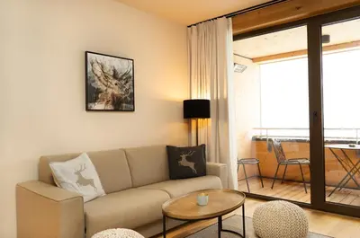 Ein Sitzbereich in der Unterkunft Heimat 1495m Appartements TYP 1