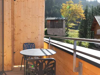 Ein Balkon oder eine Terrasse in der Unterkunft Wohnung in Schröcken nahe Ski Arlberg