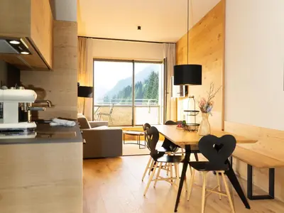 Küche/Küchenzeile in der Unterkunft Wohnung in Schröcken nahe Ski Arlberg