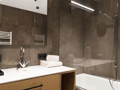 Ein Badezimmer in der Unterkunft Wohnung in Schröcken beim Ski Arlberg