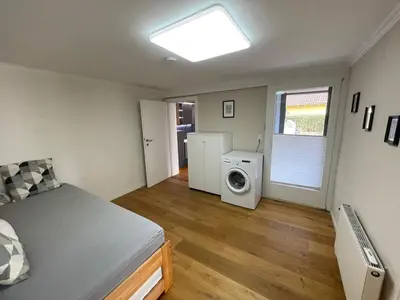 Ein Bett oder Betten in einem Zimmer der Unterkunft Schöne Wohnung in Feldkirch