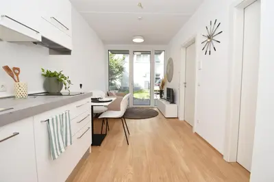 Küche/Küchenzeile in der Unterkunft Ferienwohnung in Hard am Bodensee
