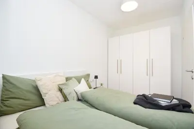 Ein Sitzbereich in der Unterkunft Ferienwohnung in Hard am Bodensee