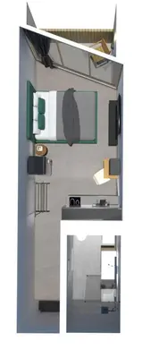 Küche/Küchenzeile in der Unterkunft Aparthouse Leonhard