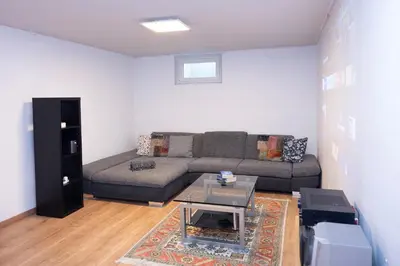 Ein Sitzbereich in der Unterkunft Luxus-Anwesen mit Charme - ganzes Haus mit Garten
