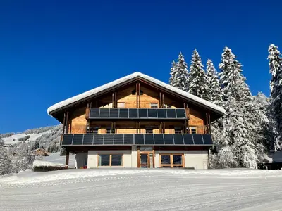 Ferienwohnung Bergblick am Rande der Wildnis im Winter