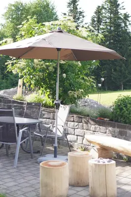Ein Garten an der Unterkunft Landwohnung