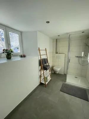 Ein Badezimmer in der Unterkunft Ferienwohnung Jägerheim