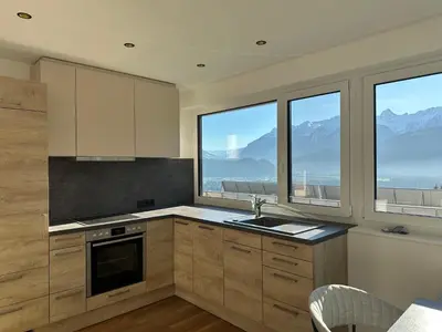 Küche/Küchenzeile in der Unterkunft Apartment Bloserberg