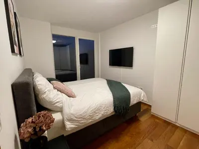 Ein Bett oder Betten in einem Zimmer der Unterkunft Alpine Haven Hideaway