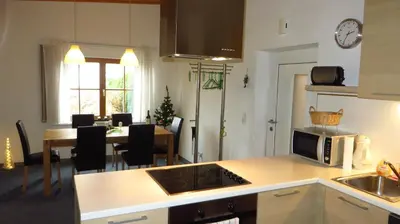 Küche/Küchenzeile in der Unterkunft Haus Masonblick