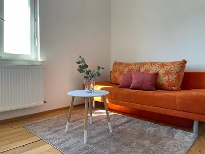 Ein Sitzbereich in der Unterkunft Studio im Zentrum von Lochau, #4