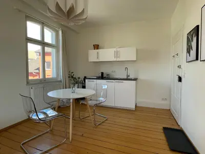 Küche/Küchenzeile in der Unterkunft Studio im Zentrum von Lochau, #4