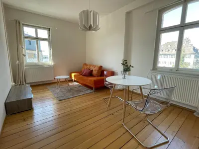 Ein Sitzbereich in der Unterkunft Studio im Zentrum von Lochau, #4