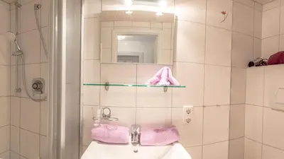 Ein Badezimmer in der Unterkunft Haus Himmelreich