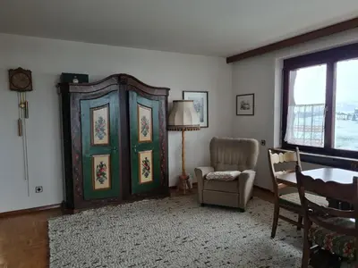 Ein Sitzbereich in der Unterkunft Ferienhaus Buchen