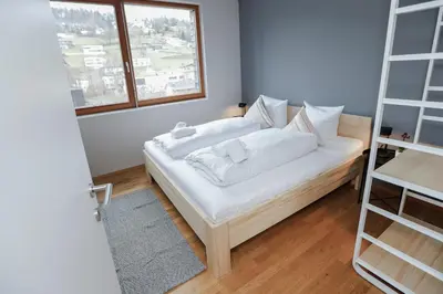 Ein Bett oder Betten in einem Zimmer der Unterkunft Fantastische Penthousewohnung mit 100 m2 klimatisiert