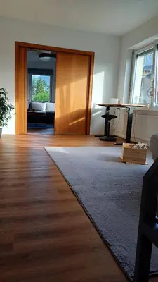 Ein Sitzbereich in der Unterkunft Ruhige Stadtwohnung, 107 m2